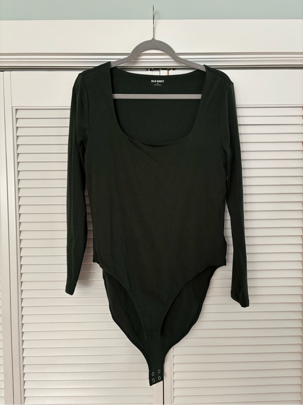 Old Navy Long-Sleeve Scoop Neck Bodysuit - Dark Green